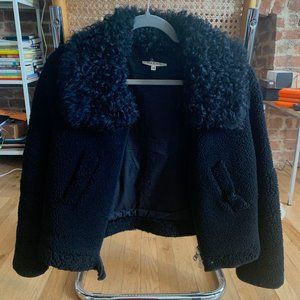 Hache Shearling cropped jacket Made in Italy size